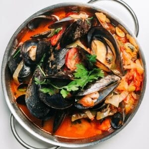Mexilhões à Portuguesa com chouriço